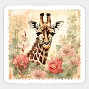 cute giraffe stamp Sticker